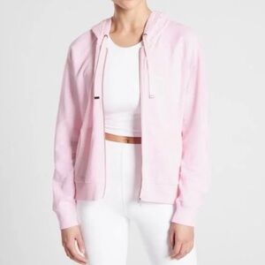 Athleta Light Pink Full Zip Hoodie Top